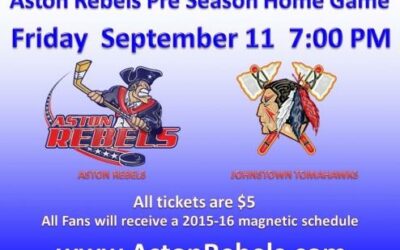 Rebels Announce Preseason Game Against Johnstown Tomahawks