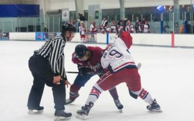 Hanson Back Stops Rebels to 5-2 Victory over Ice Dogs