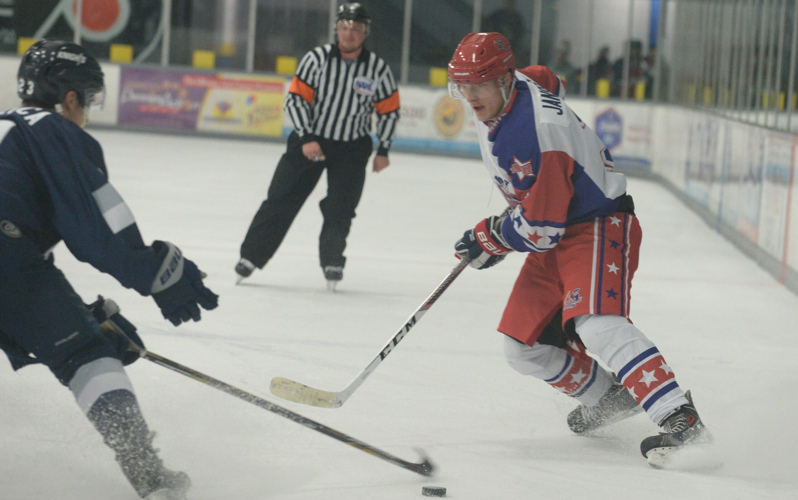 Jansons and Kapcheck propel Rebels to 5 – 3 win over Knights