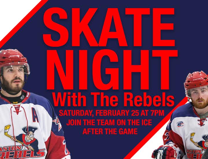 Skate Night with the Rebels – February 25