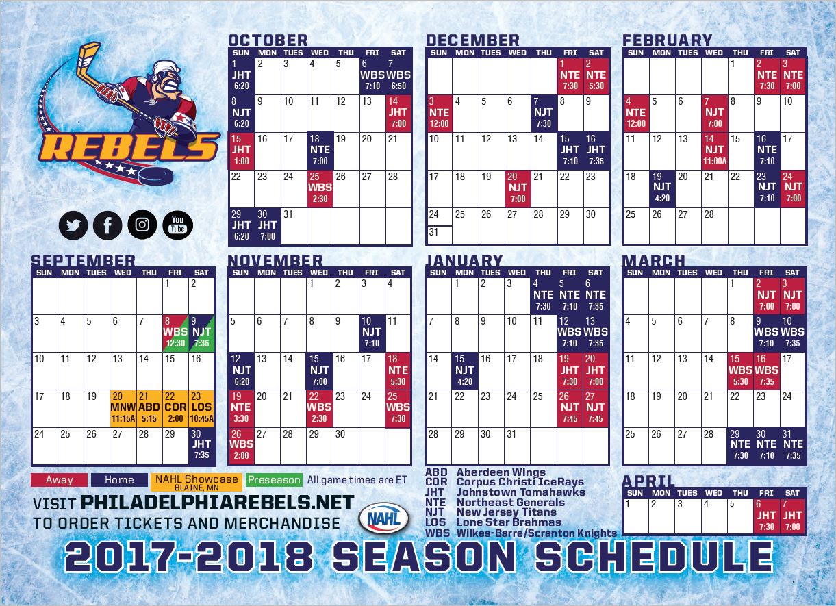 2017-18 Magnetic Schedule giveaway for Sep 9 game.