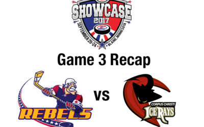 Zerban’s 3rd straight game winning goal gives Rebels 3 – 1 victory over IceRays