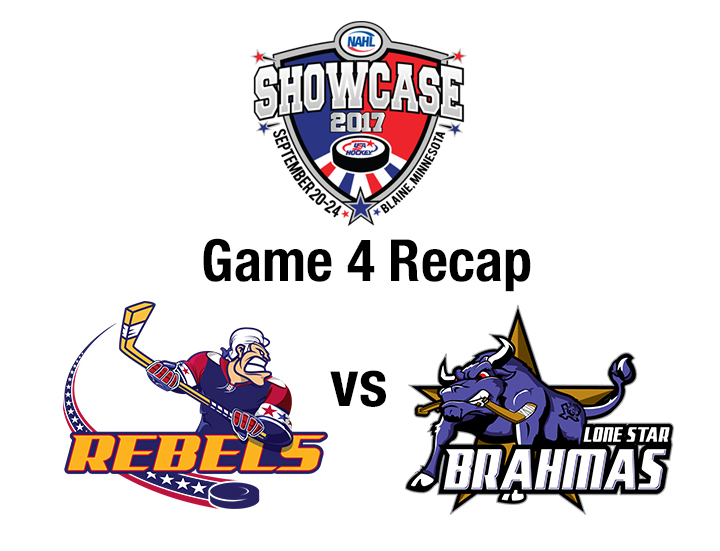 Rebels beat Brahmas 4 – 3 and go 4 – 0 in NAHL Showcase