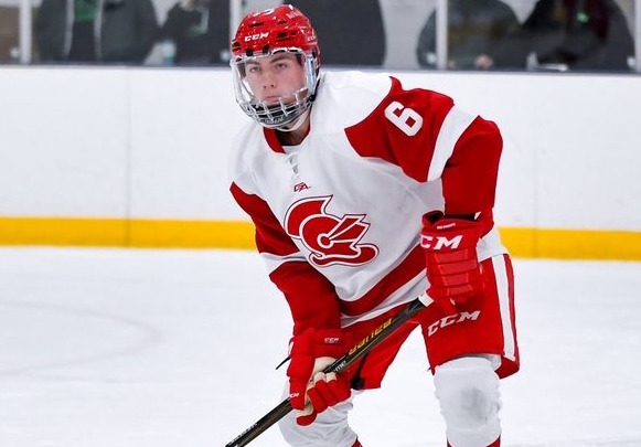 Benilde-St. Margarets’ defenseman Nathan Clark tendered by Rebels