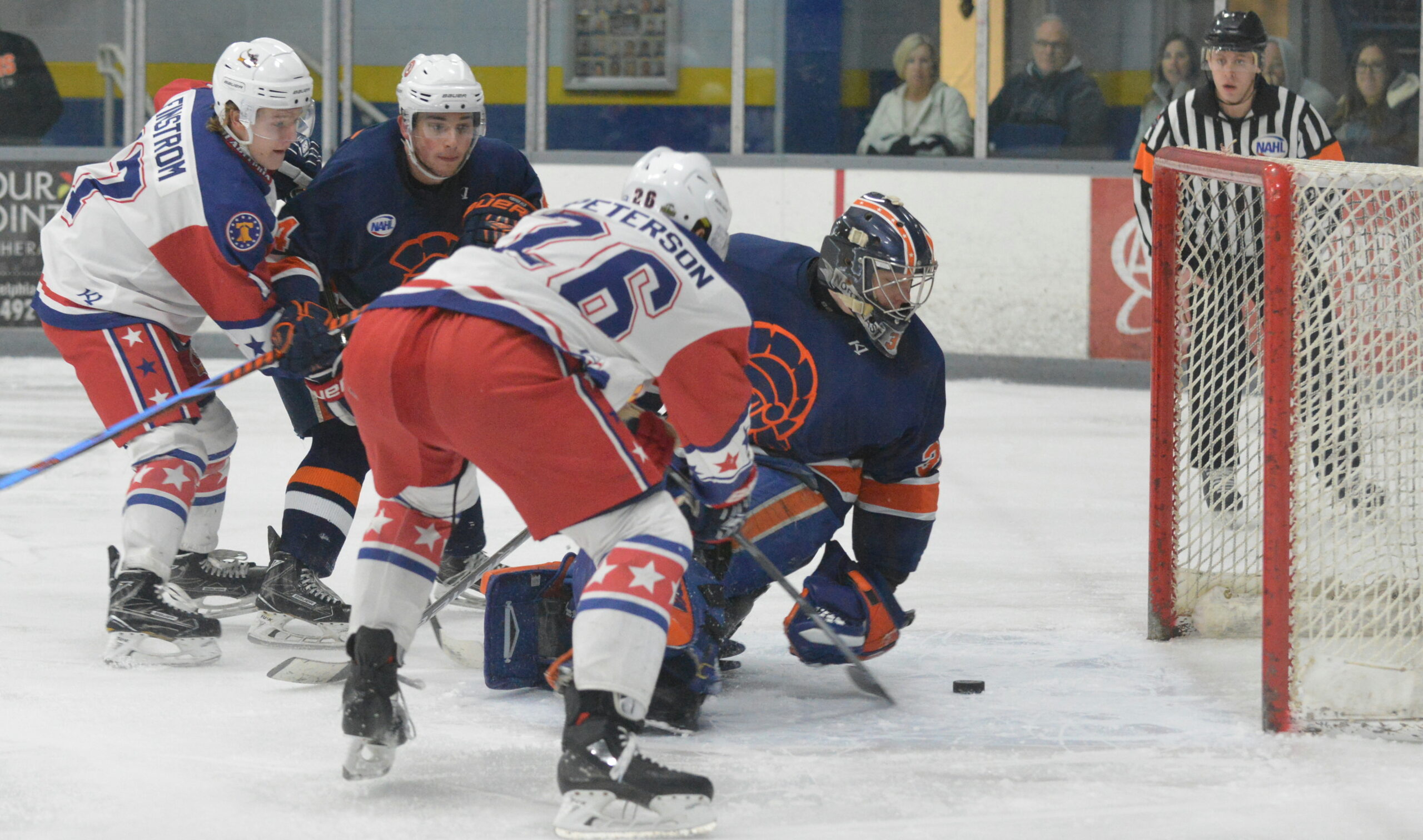 Peterson’s two goals lift Rebels to 5 – 1 rout of Generals to even series