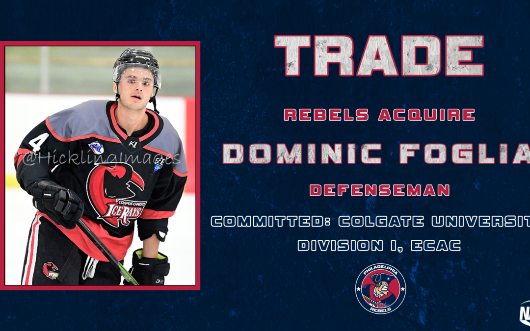 TRADE: Rebels Acquire Foglia from Corpus Christi