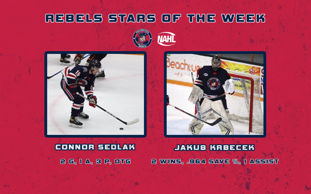 Krbecek Named First Star of the Week, Sedlak Also Earns Honors