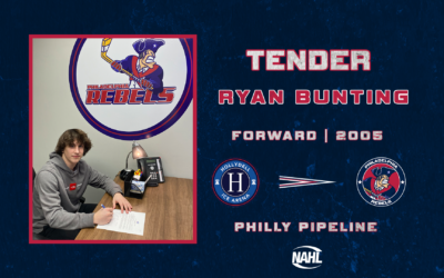 Bunting Tenders with Rebels, Will Play Junior Hockey in Hometown Rink