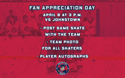 Fan Appreciation Day on Saturday with Autographs and Post-Game Skate