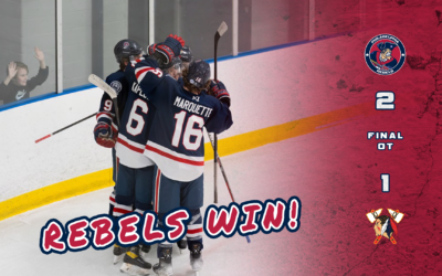 Hamstad Plays Hero as Rebels Drop Hawks in Overtime