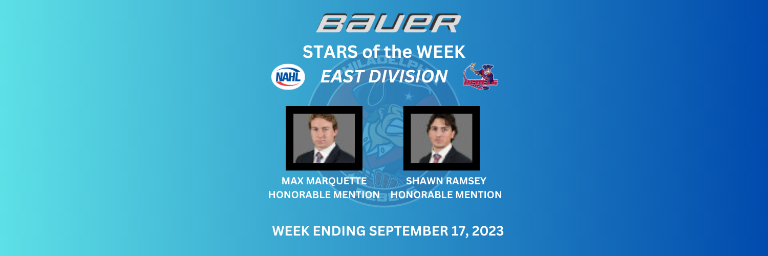 Marquette and Ramsey Named Honorable Mention for NAHL’s East Division’s Star of the Week