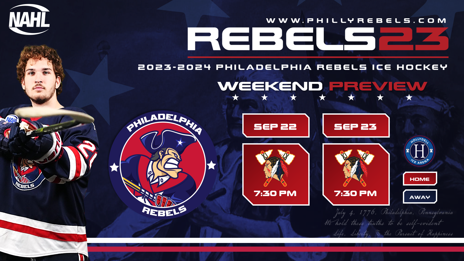 Weekend Preview: Sep 22 & 23 – Rebels host Tomahawks in home opening weekend