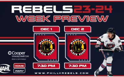 Weekend Preview: 12/1 & 12/2 – Rebels host Black Bears in first of home and home weekend and series