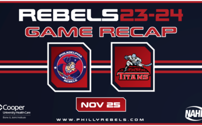 Rebels fall to Titans 5 -3 to split weekend’s home and home series