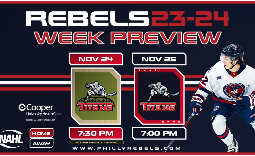 Weekend Preview: 11/24 & 11/25 – Rebels and Titans Clash during home-and-home series
