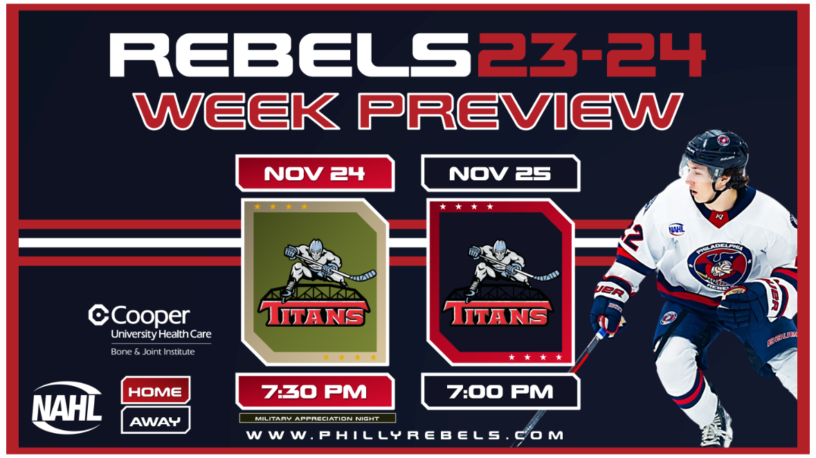 Weekend Preview: 11/24 & 11/25 – Rebels and Titans Clash during home-and-home series