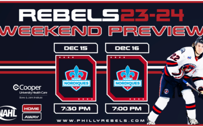 Weekend Preview: 12/15 – 12/16 – Rebels travel to Maine for series with first place and red hot Nordiques