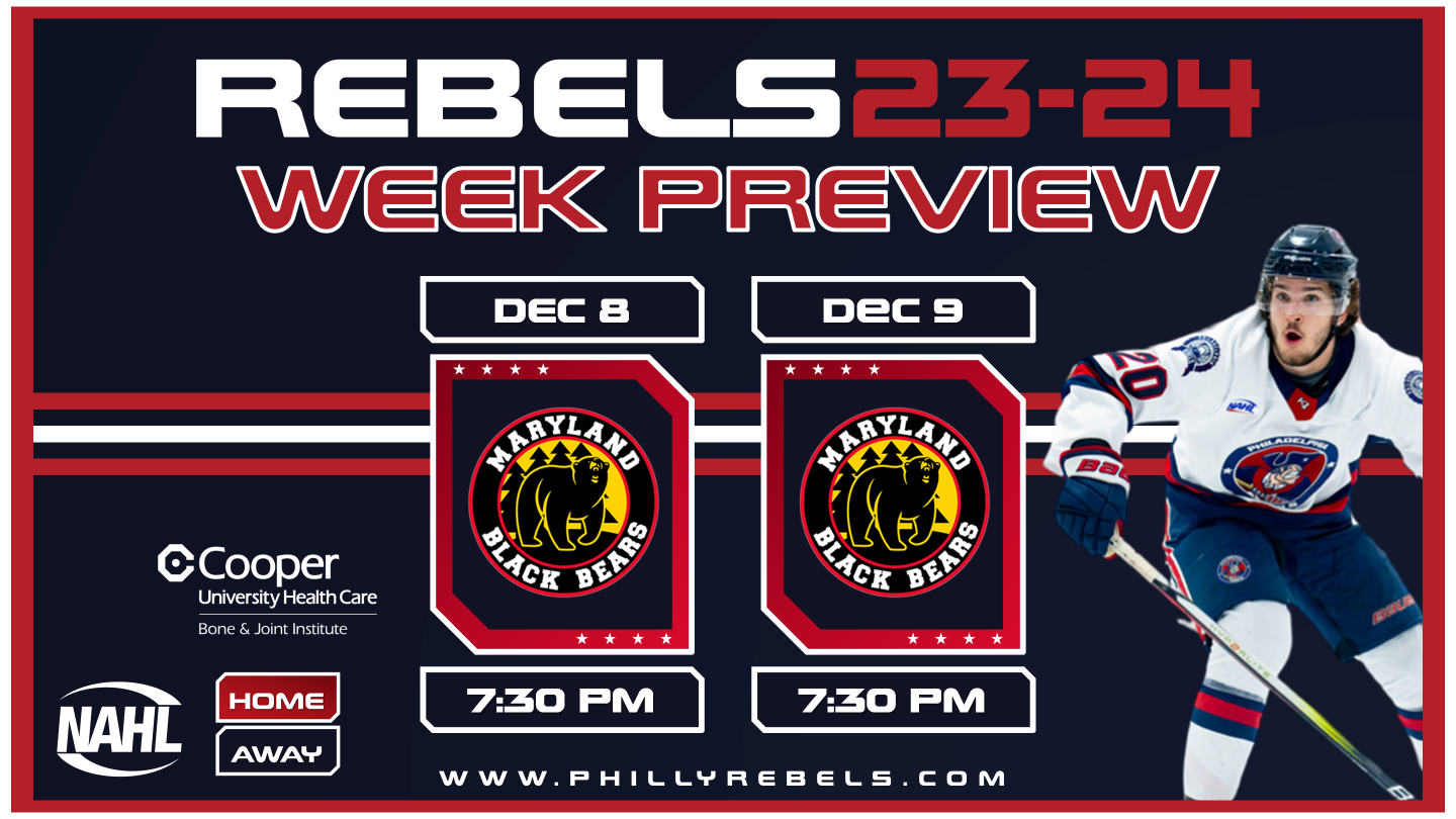 Weekend Preview: 12/8 & 12/9 – Rebels travel to Maryland to complete second end of home and home weekend series against Black Bears