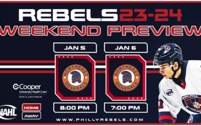 Weekend Preview: 1/5 & 1/6 – Rebels travel to Attleboro to take on Generals