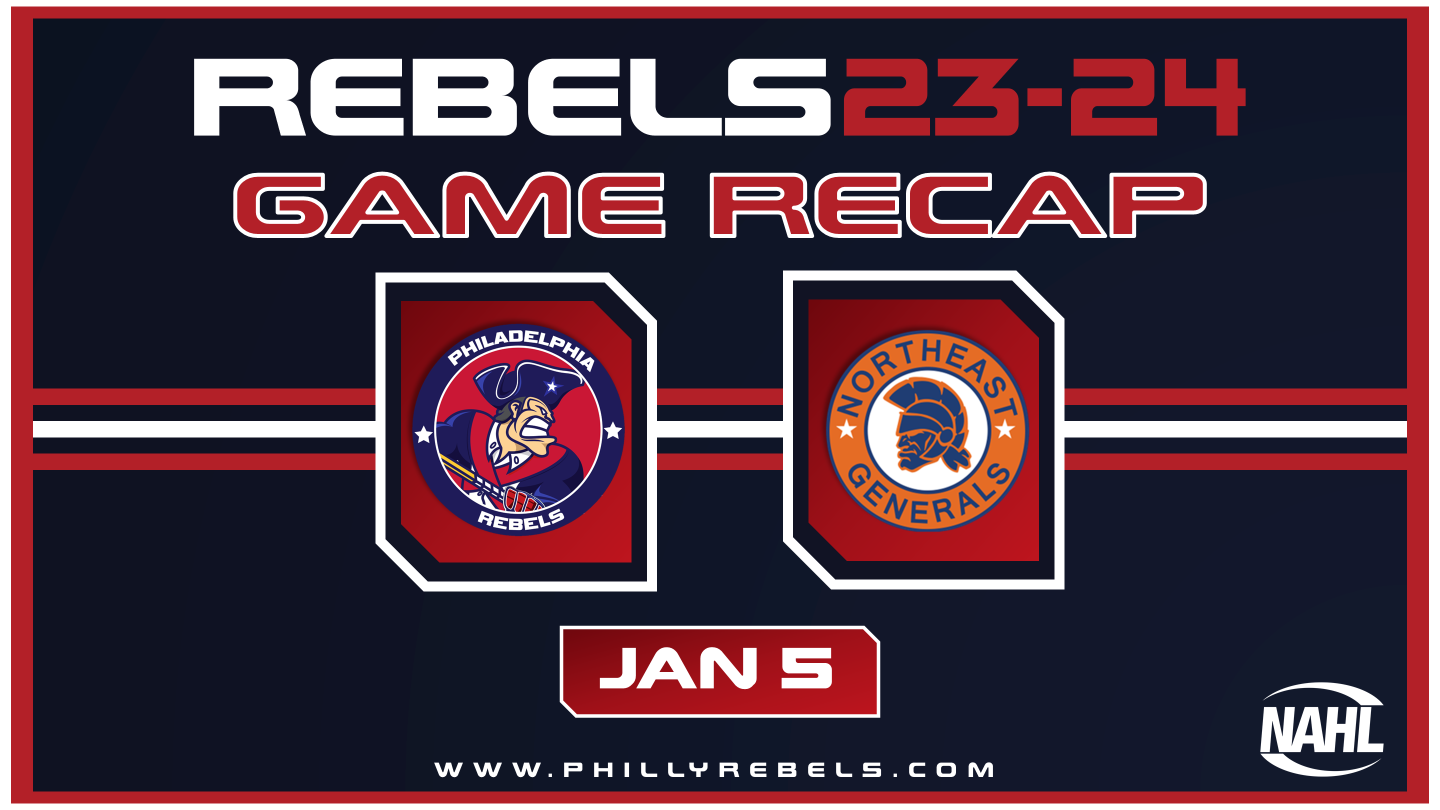 Five second period goals propel Rebels to 6 – 4 win over Generals