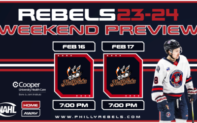 Weekend Preview: Rebels travel to Danbury for two-game series against Hat Tricks