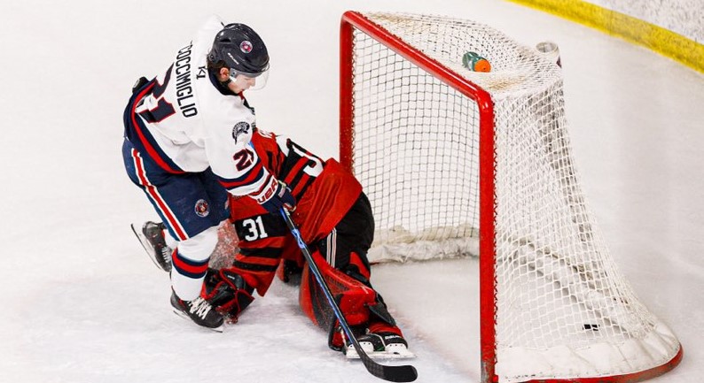 Five, second period goals help Rebels Roll Past Titans 7 – 2 for 5th Straight Win