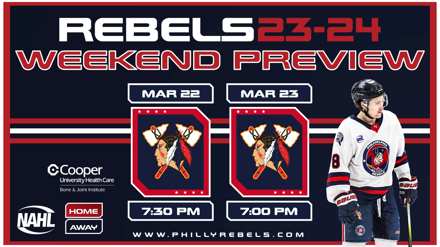 Weekend Preview: 3/22 & 3/23 – Rebels travel to Johnstown for final two-game road trip of the season