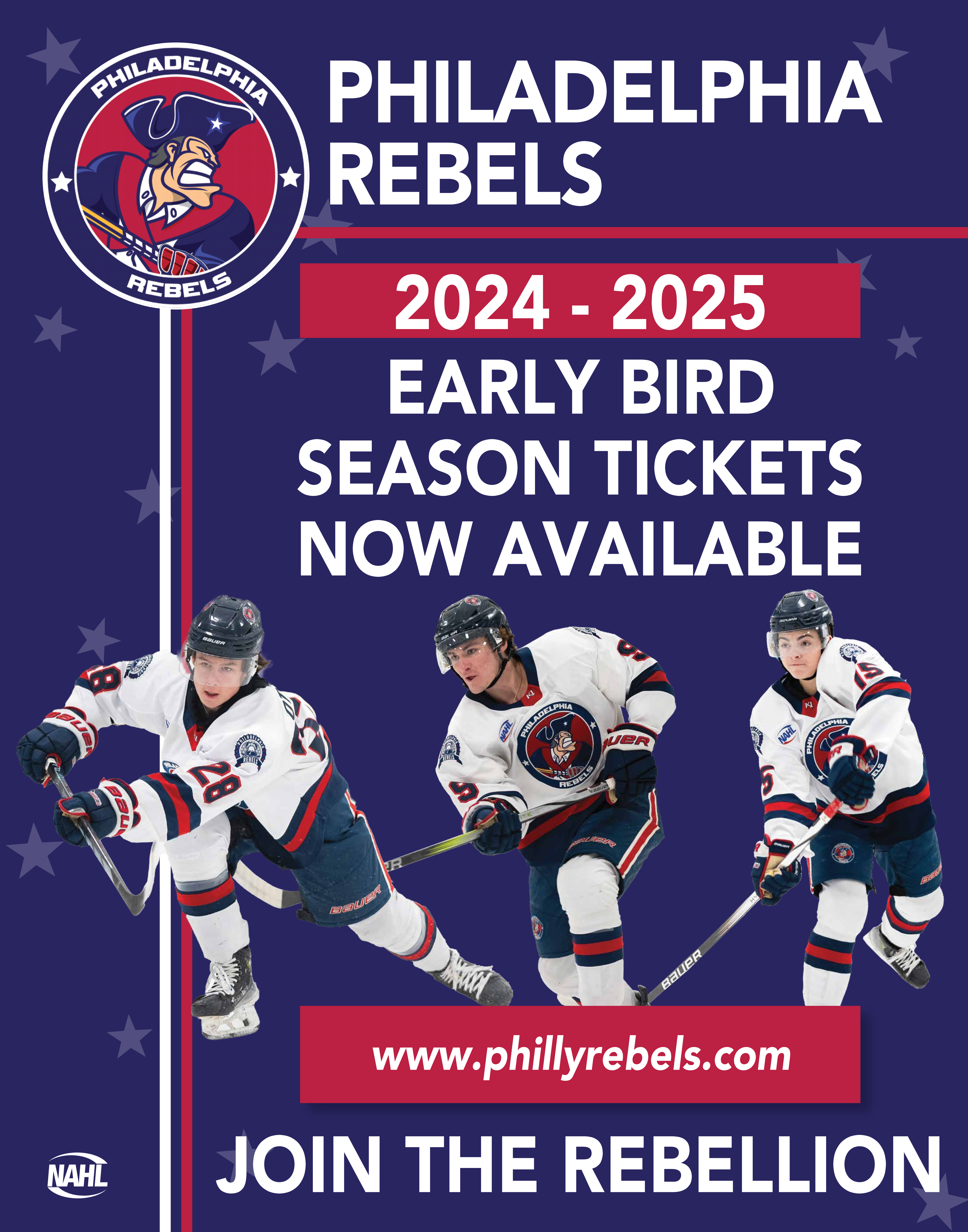 Philadelphia Rebels 2024-25 Early Bird Season Ticket Memberships Now Available