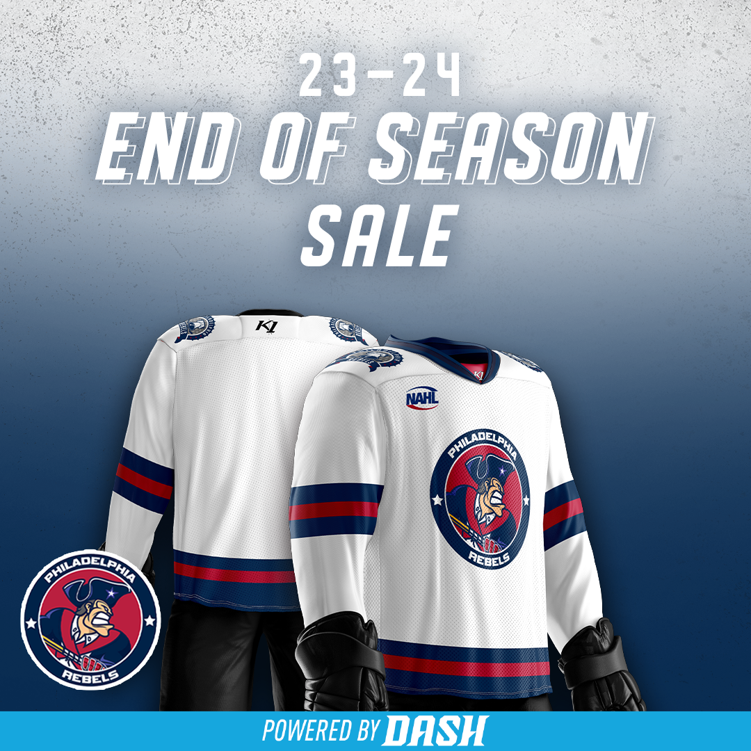 Rebels end of season 23-24 white game worn jersey sale.