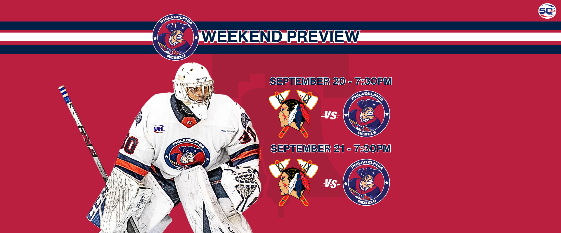 Weekend Preview: 9/20 & 9/21 – Tomahawks visit Hollydell for two-game series against Rebels