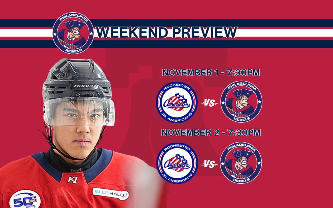 Weekend Preview: 11/1 & 11/2 – Rebels host Jr. Americans for weekend Series