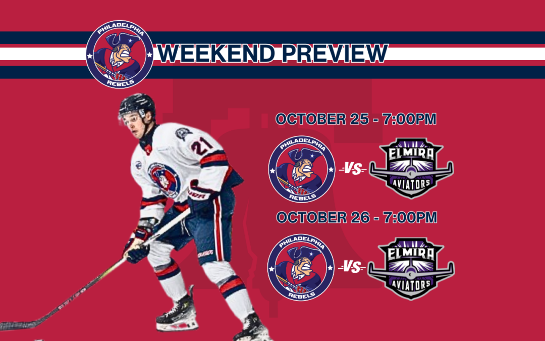 Weekend Preview: 10/25 & 10/26 – Rebels travel to Elmira to face expansion Aviators