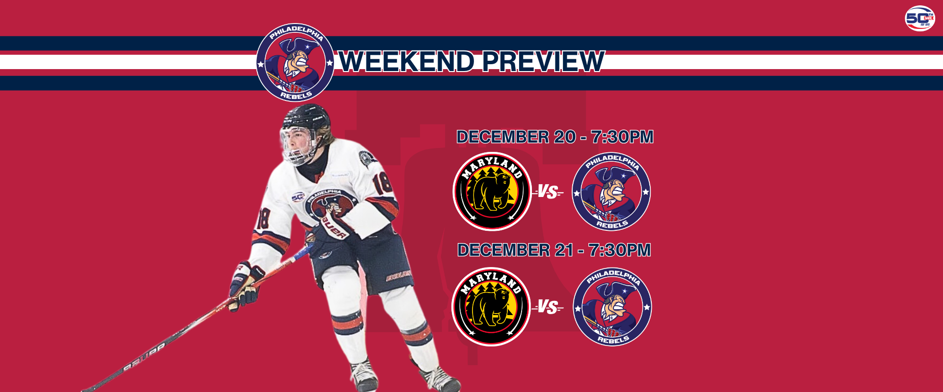 Weekend Preview: 12/20 & 12/21 – Rebels host Maryland for two-game series before break