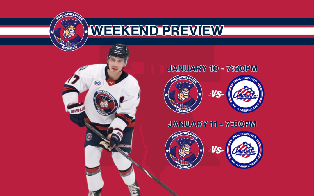 Weekend Preview: 1/10 & 1/11 – Rebels travel to Rochester for two-game series against first place Jr. Americans