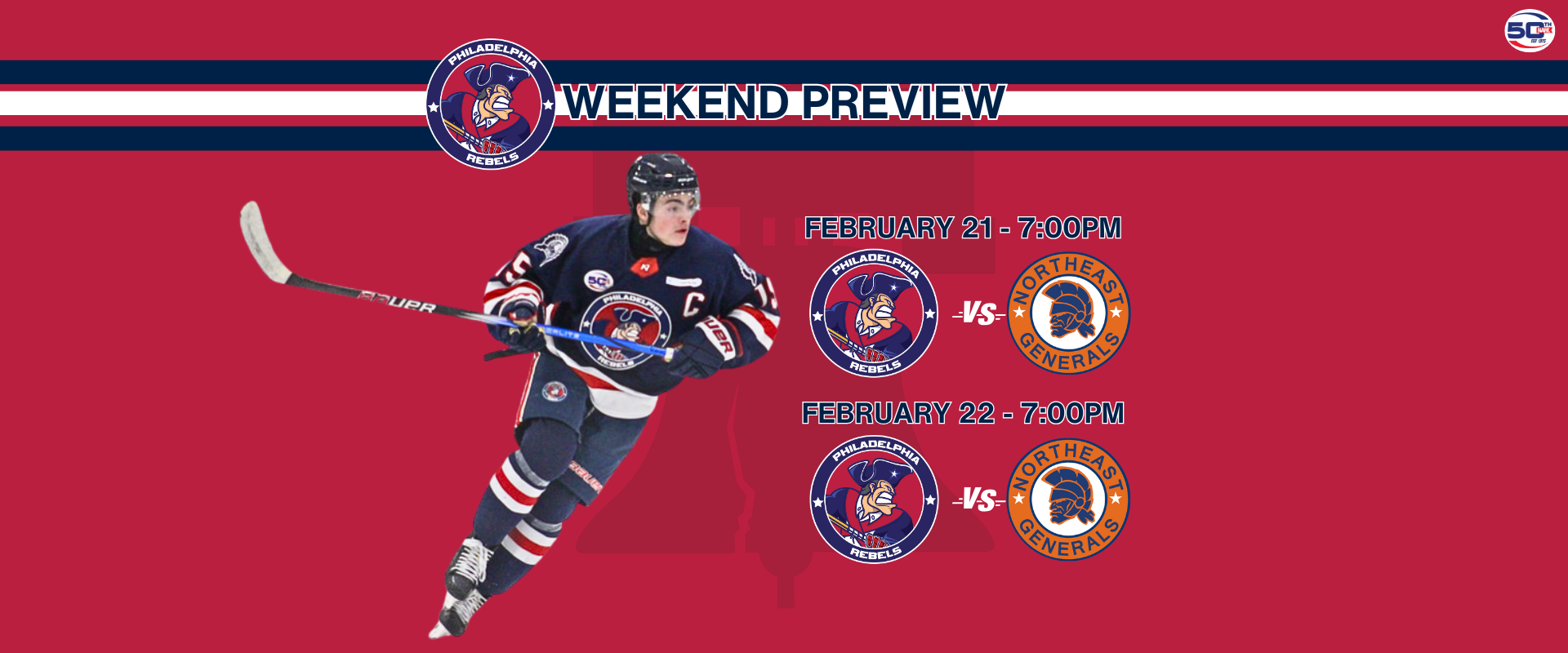 Weekend Preview: 2/21 & 2/22 – Rebels visit Northeast for two-game series